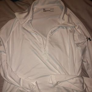 NWOT large white 1/4 zip pullover